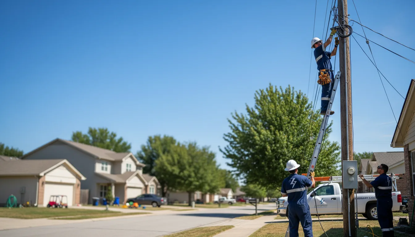 Residential electrician providing installation services in Cleburne, TX
